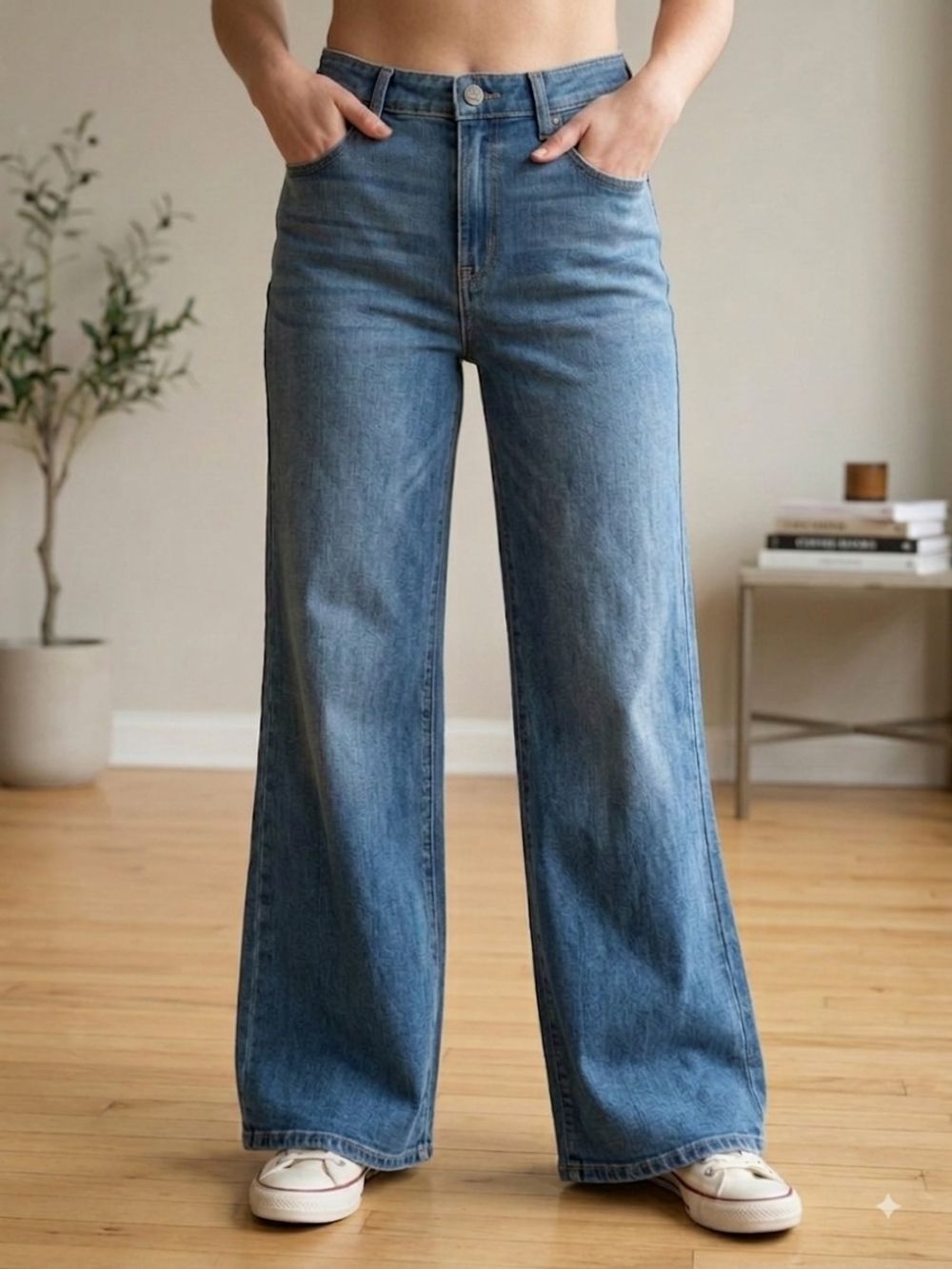 City Blues Bond Wide Leg Jeans High Rise NWT Size 10 Medium Wash